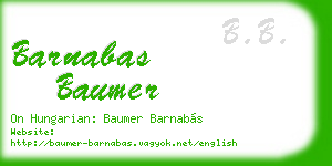 barnabas baumer business card